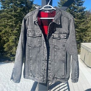 Denim Jacket with Sherpa Lining size L